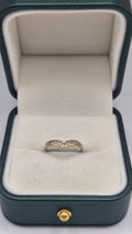 9ct gold diamond wishbone ring