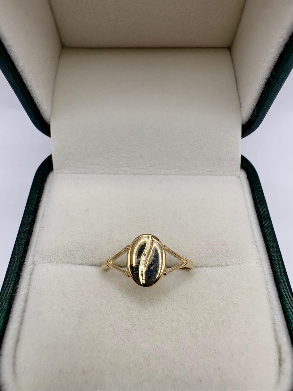 9ct gold coffee bean ring