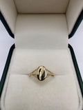 9ct gold coffee bean ring