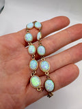 9ct gold synthetic opal bracelet