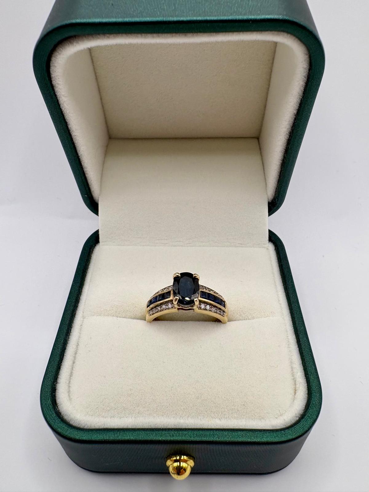 9ct gold sapphire and diamond ring