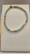 9ct gold jade bracelet