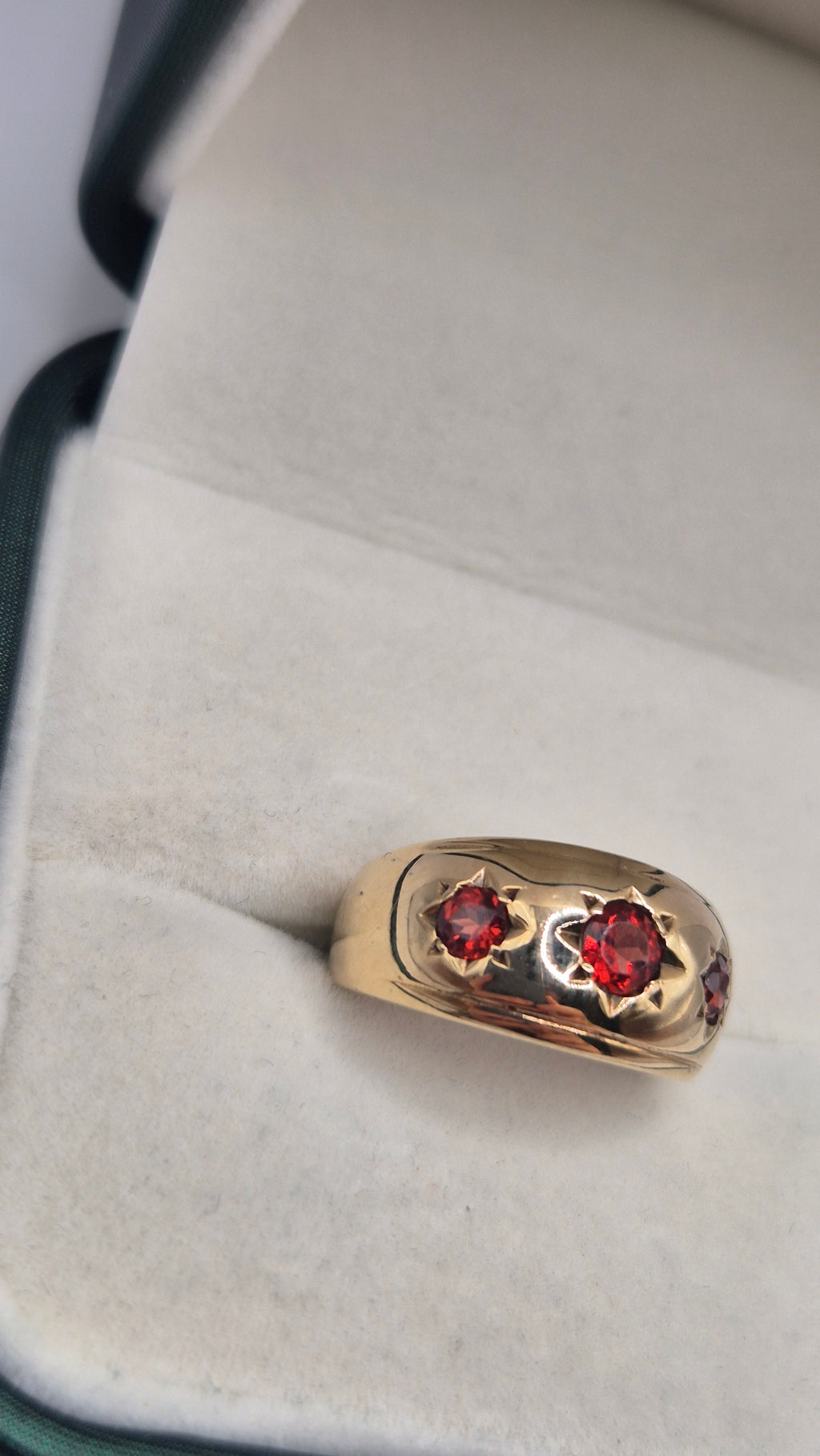9ct gold star tourmaline gypsy ring