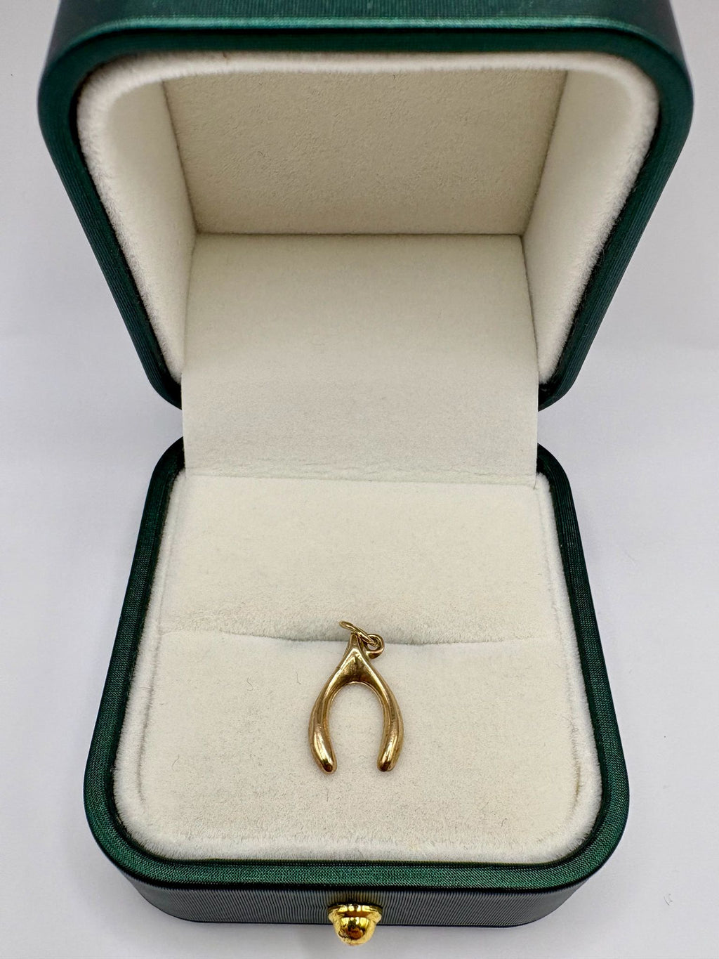 9ct gold wishbone charm