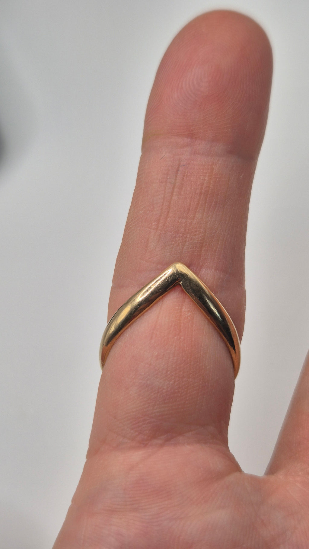 9ct gold double wishbone ring
