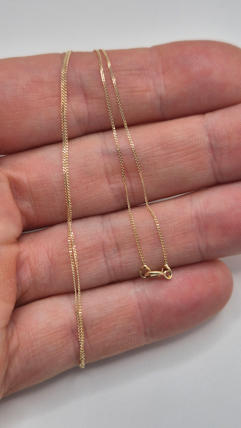 9ct gold 18 inch curb chain (2)
