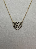 9ct gold love necklace
