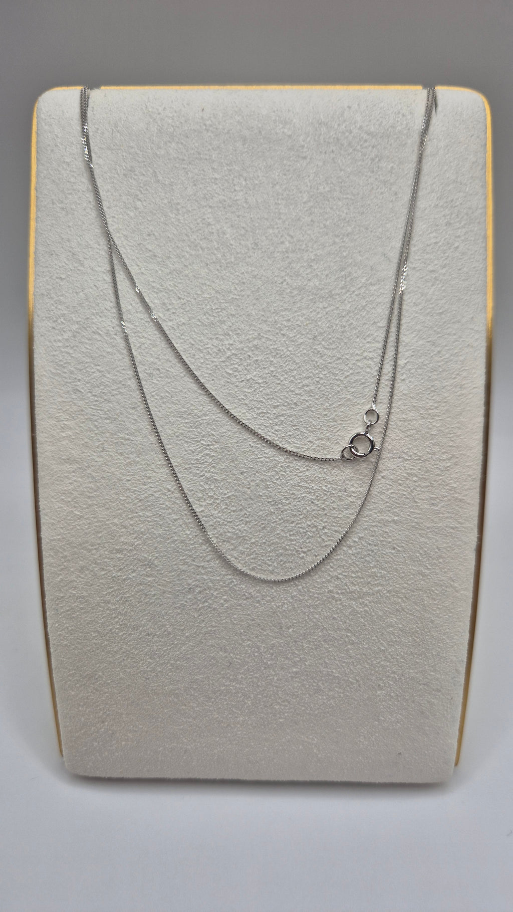 9ct white gold 18 inch curb chain (4)
