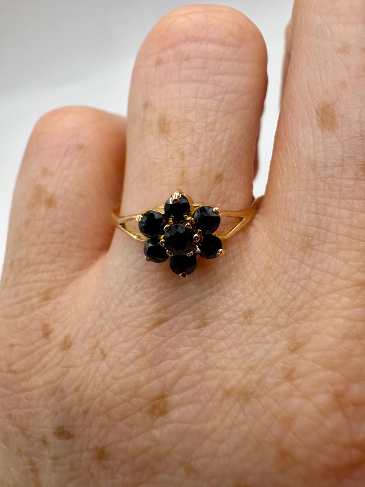 9ct black spinel ring