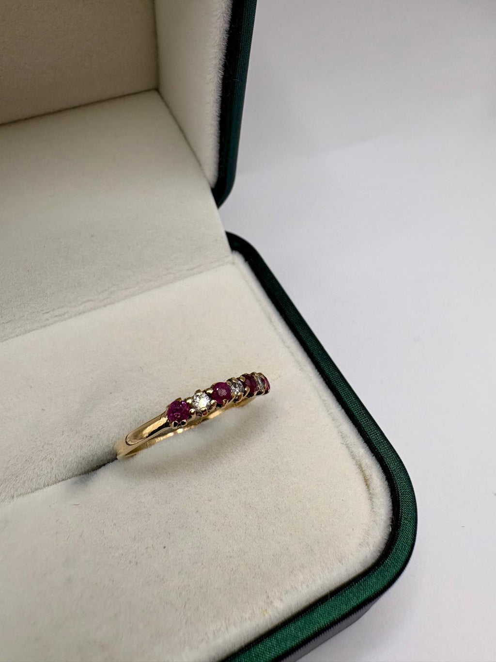 9ct gold ruby and diamond ring