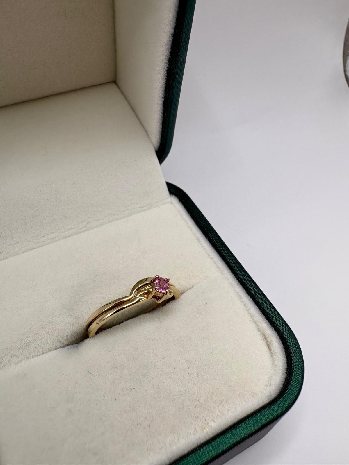 9ct gold ruby ring set