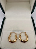 9ct gold creole earrings