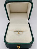 9ct gold heart wishbone ring