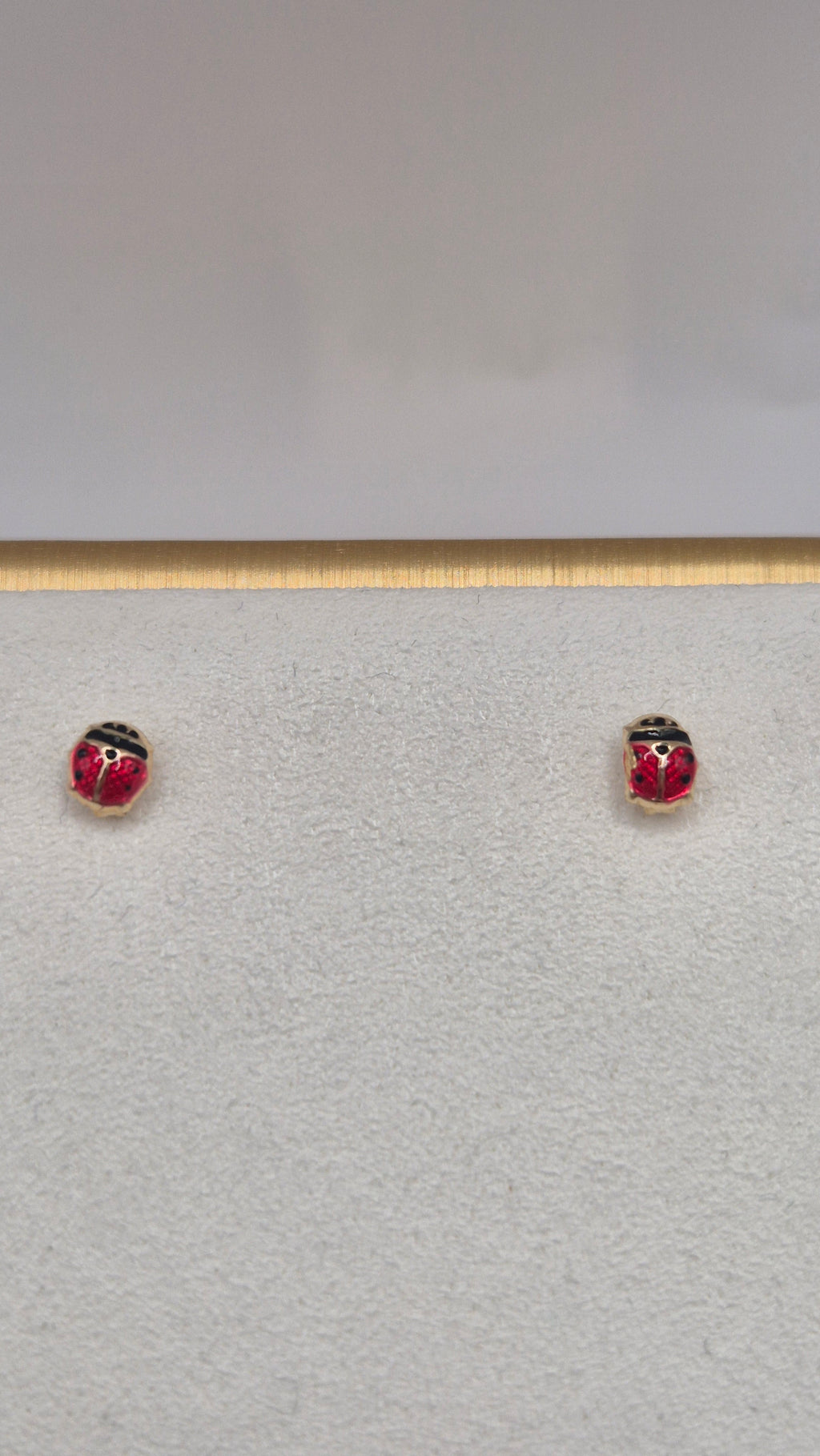 9ct gold ladybird earrings