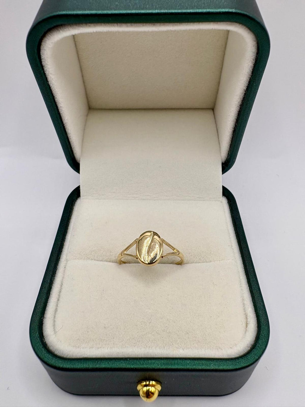 9ct gold coffee bean ring