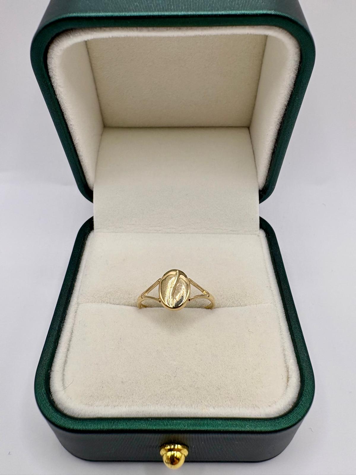 9ct gold coffee bean ring