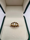 9ct gold garnet and opal ring