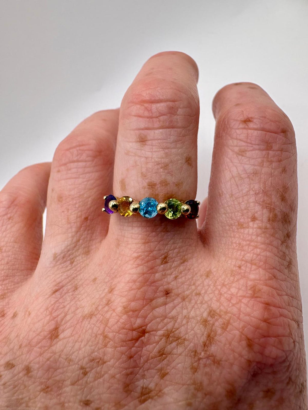 9ct gold multigem ring