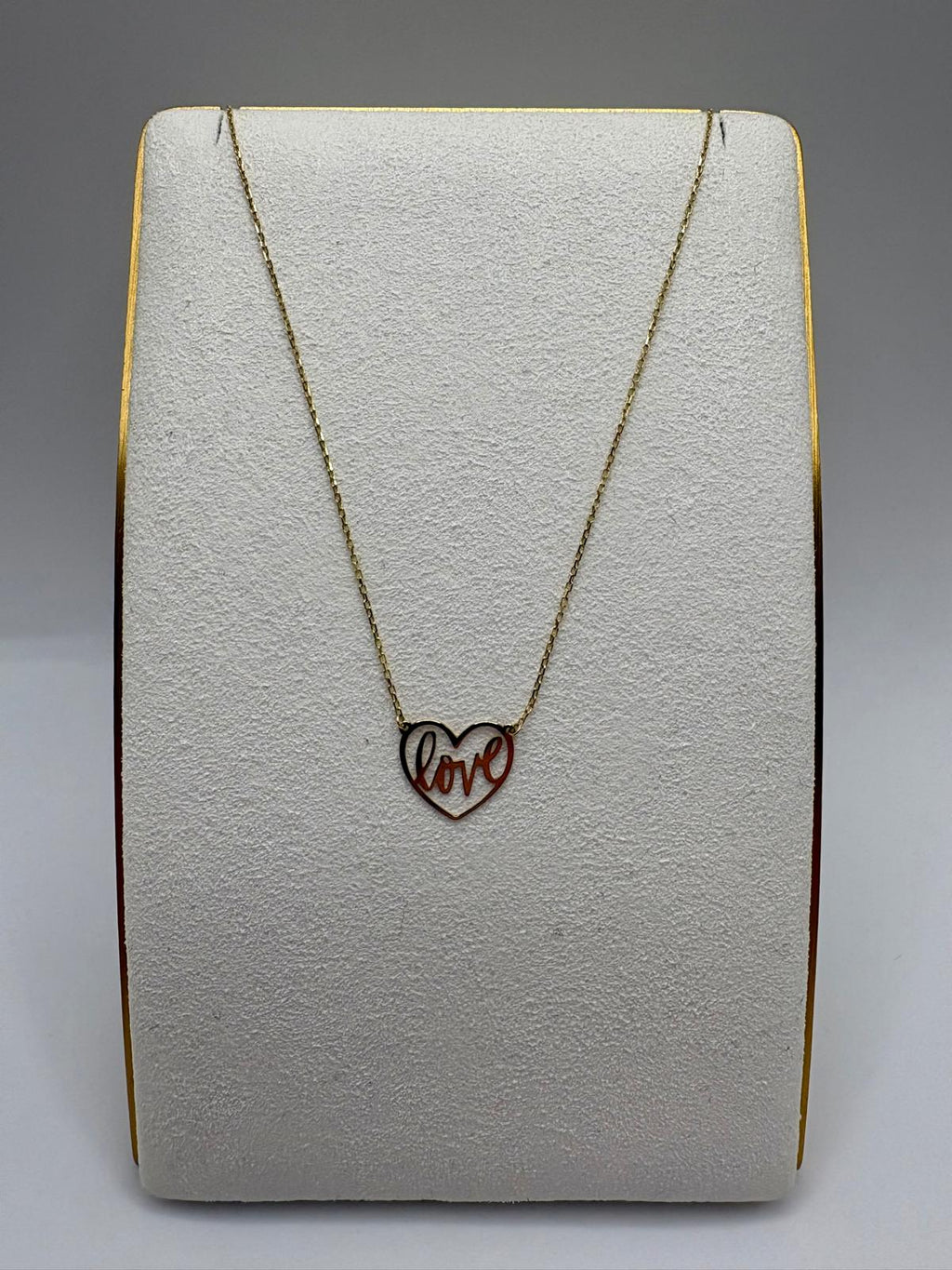 9ct gold love necklace