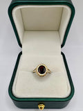 9ct gold garnet ring