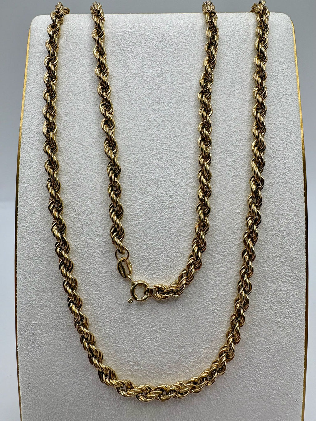 9ct gold 19inch rope chain