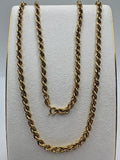 9ct gold 19inch rope chain