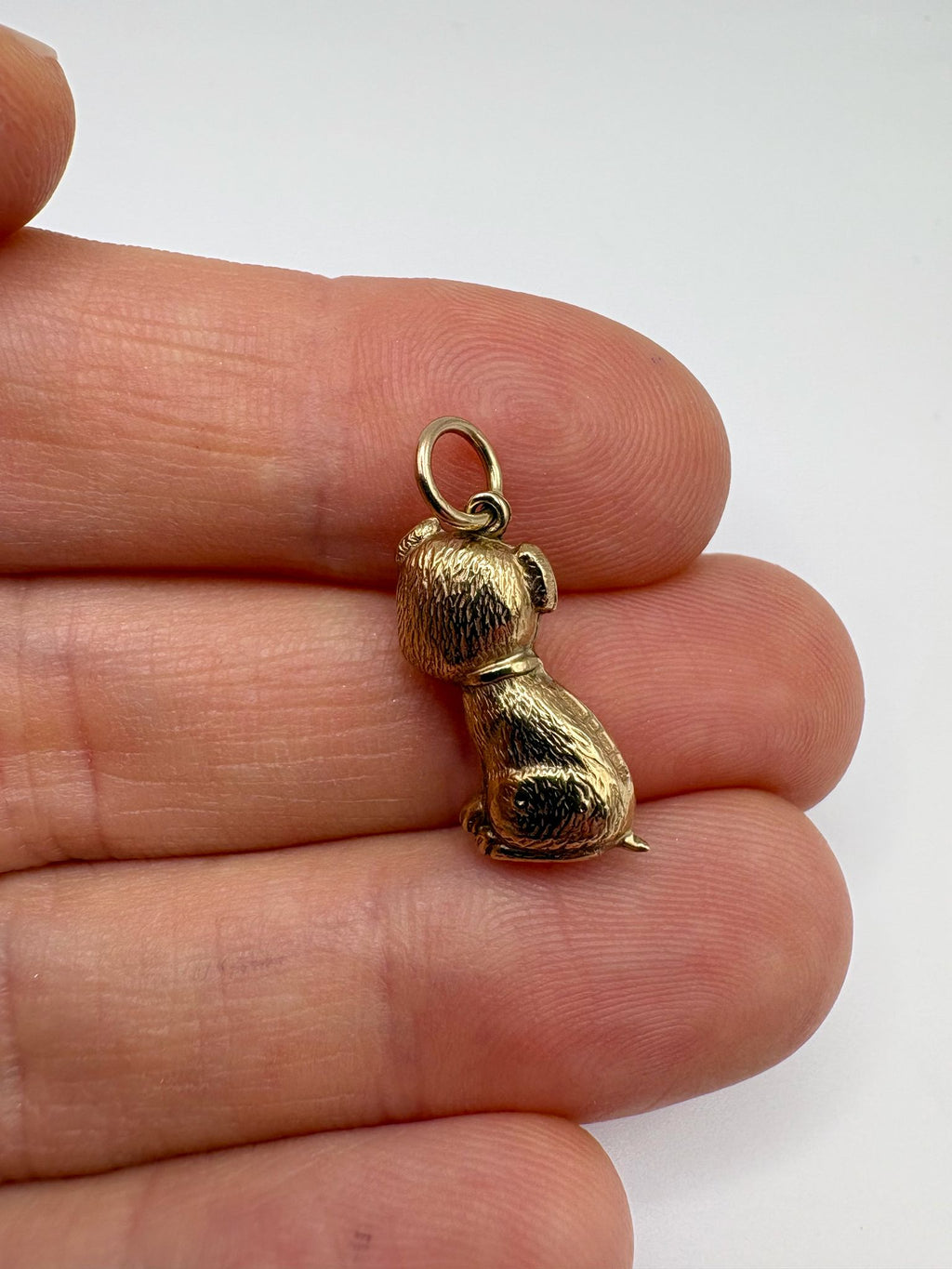 9ct gold dog charm