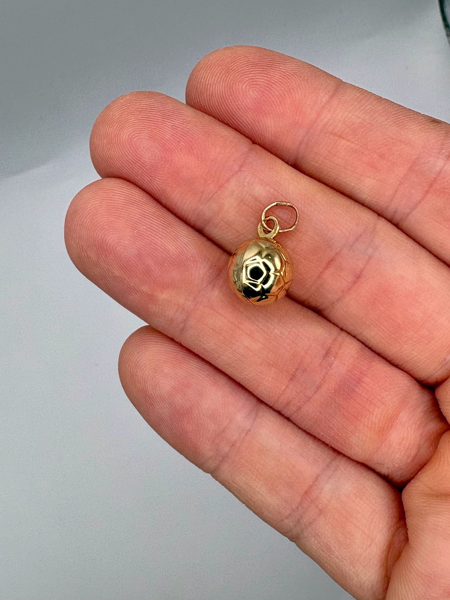 9ct gold football charm