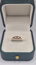 9ct gold garnet star gypsy ring