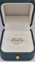 9ct gold wishbone ring