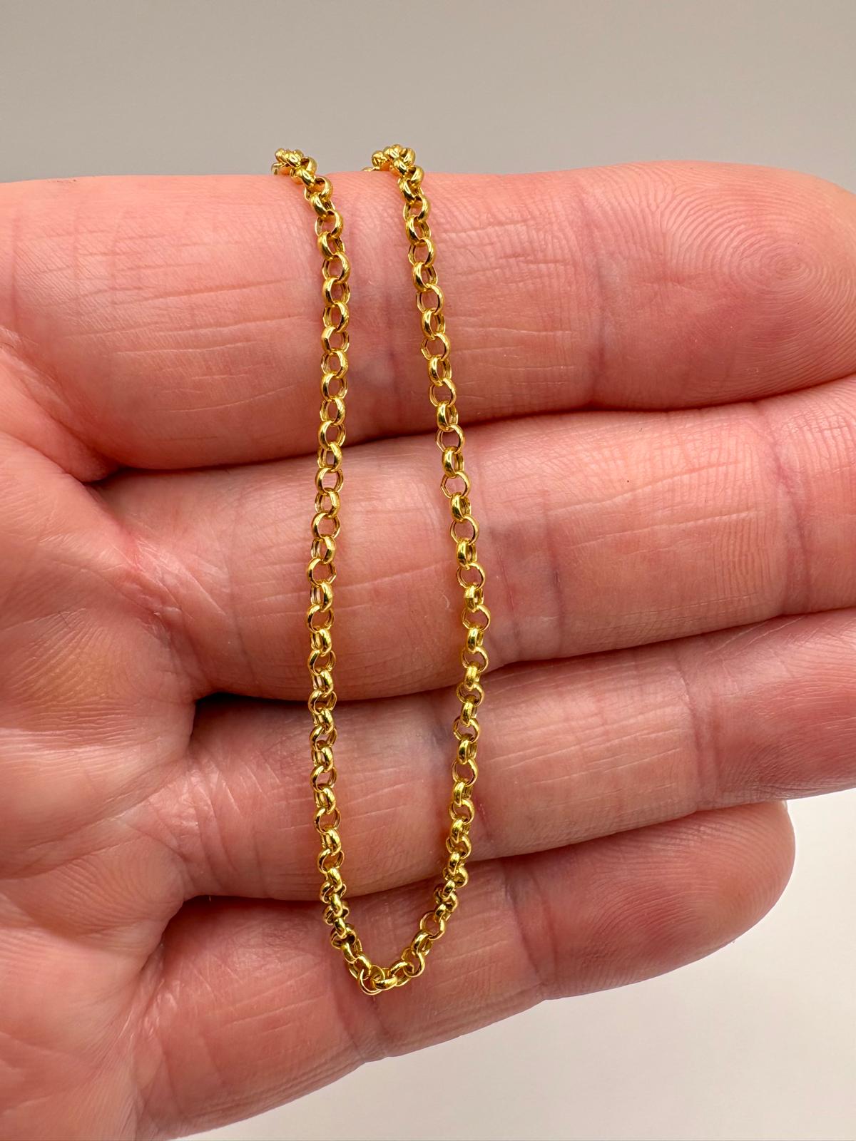 9ct gold belcher bracelet (2)