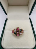 9ct gold multigem ring