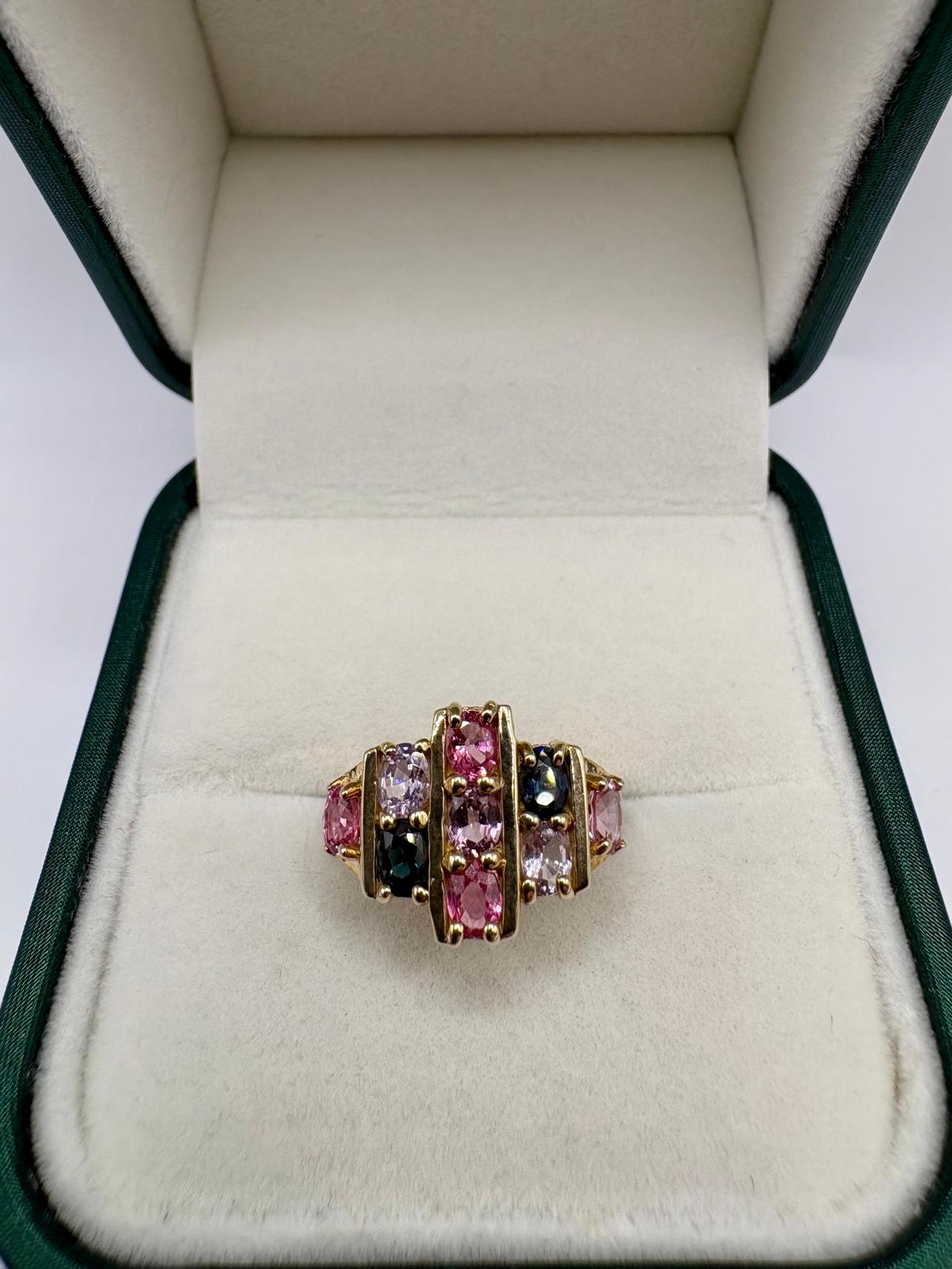 9ct gold multigem ring