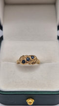 9ct gold spinel star gypsy ring