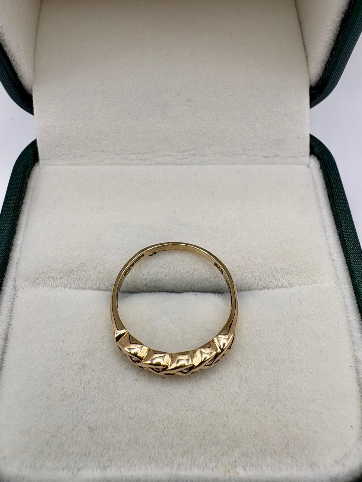 9ct gold diamond half eternity ring