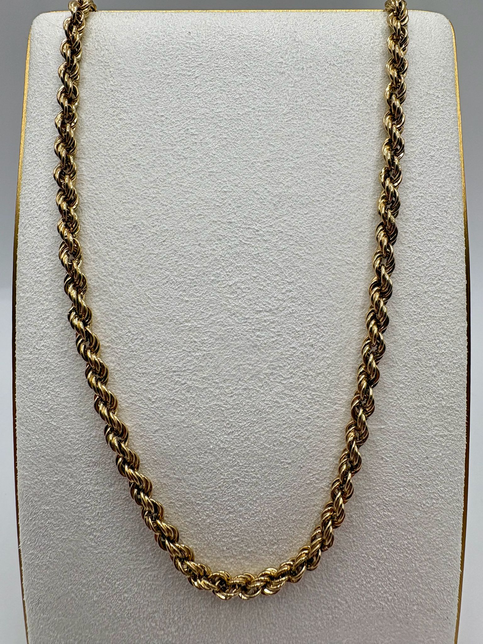 9ct gold 19inch rope chain