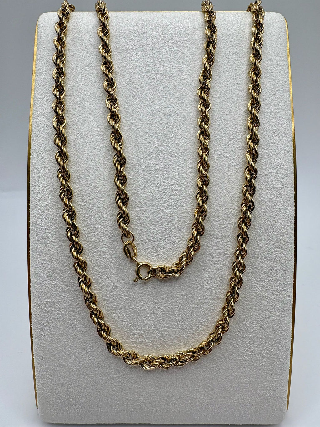 9ct gold 19inch rope chain