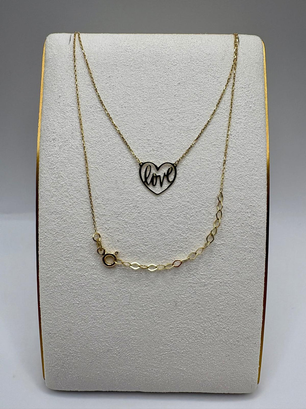 9ct gold love necklace