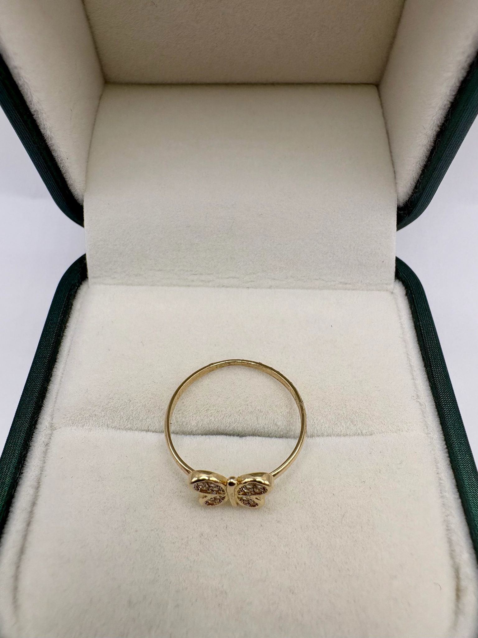 14ct butterfly cz ring