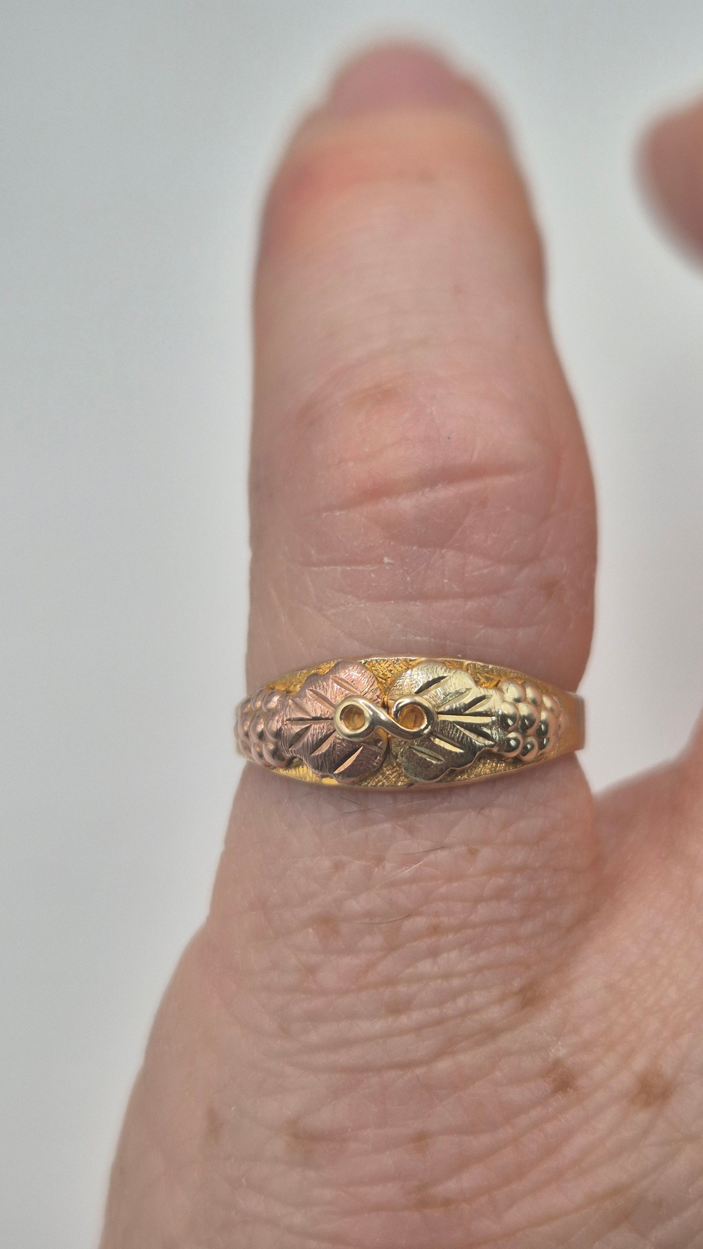 9ct gold two tone infinity ring
