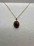 9ct gold garnet necklace