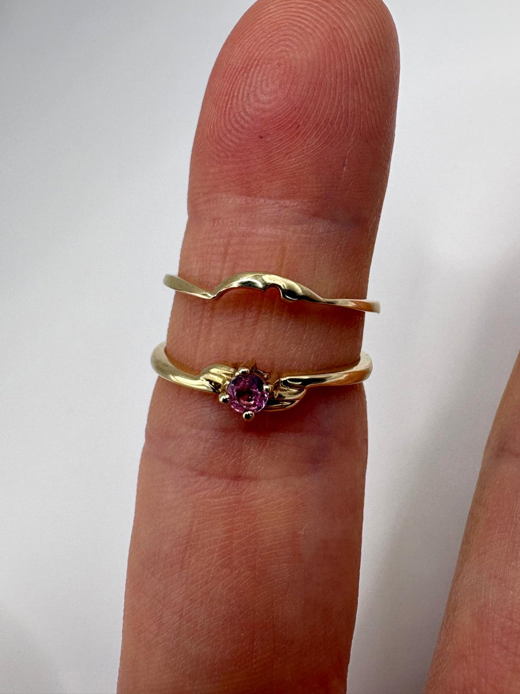 9ct gold ruby ring set