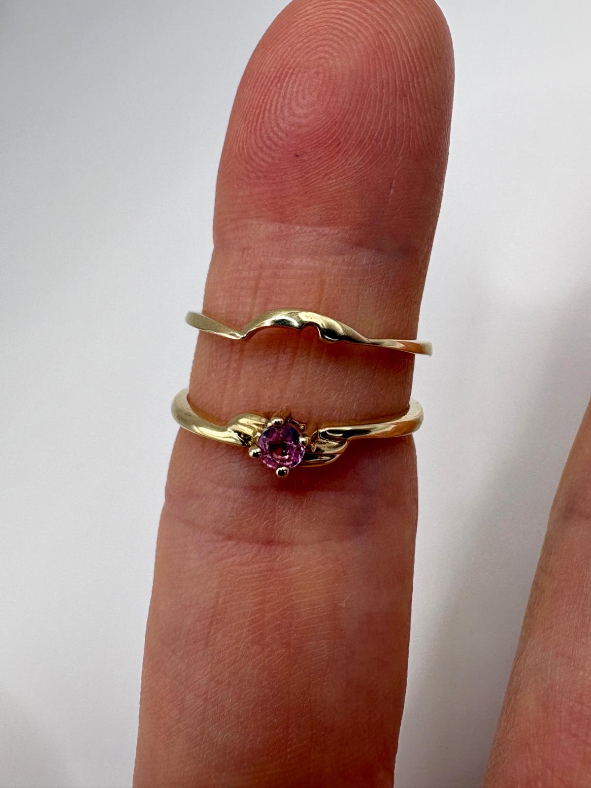 9ct gold ruby ring set