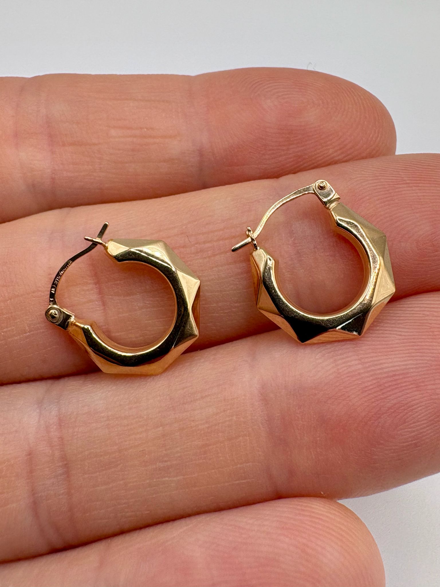 9ct gold creole earrings