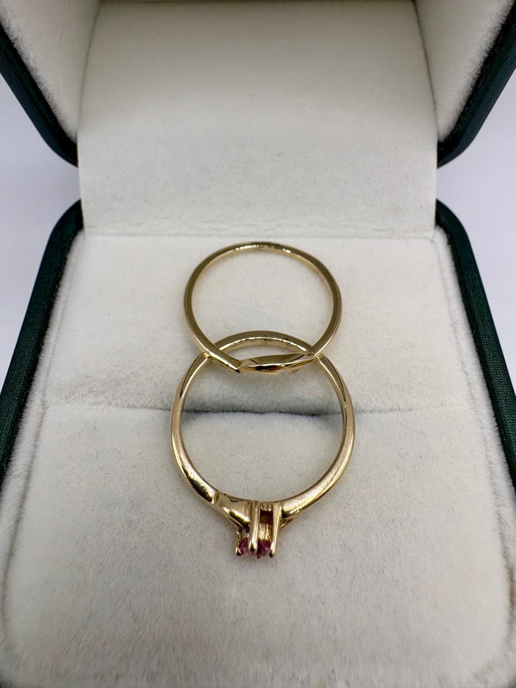 9ct gold ruby ring set