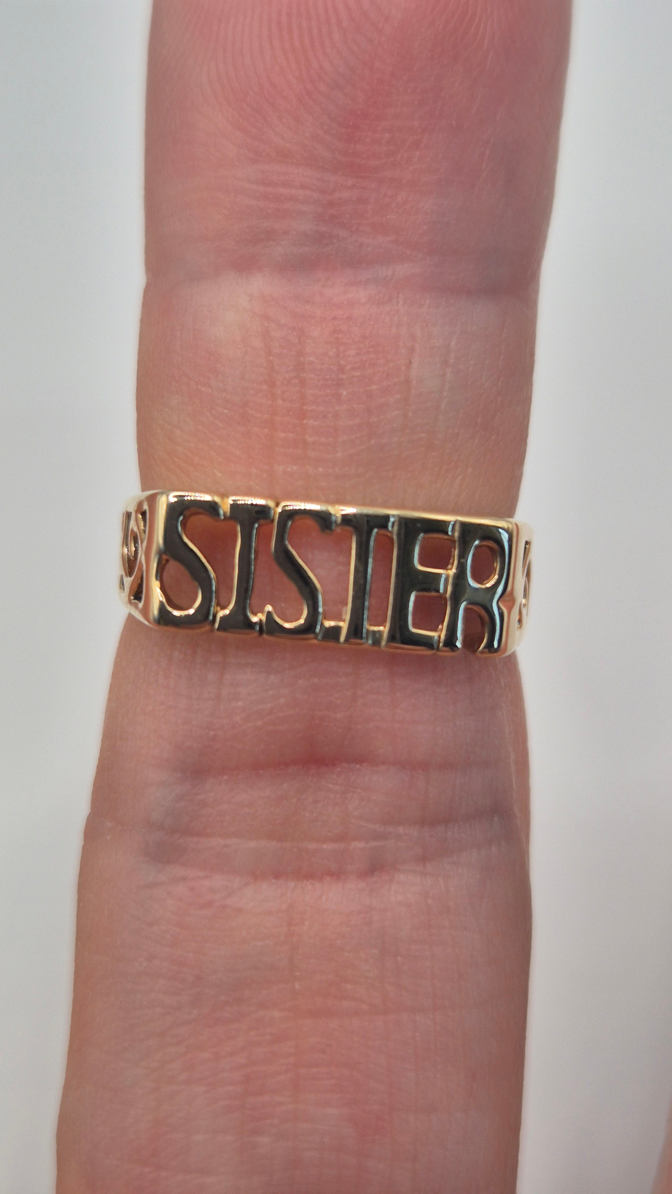 9ct gold sister ring