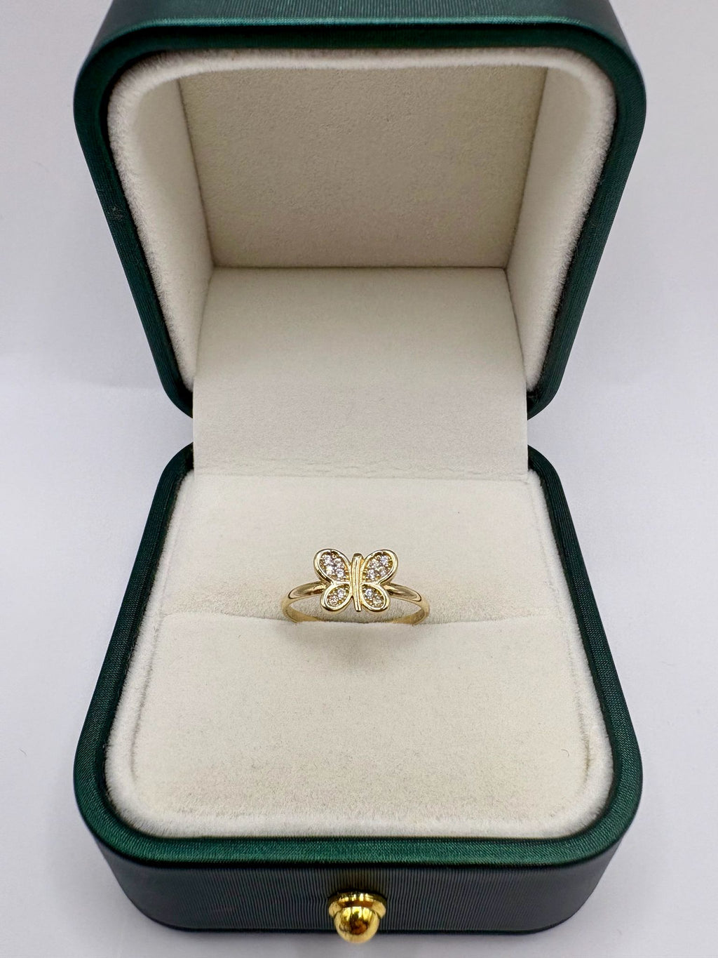 14ct butterfly cz ring