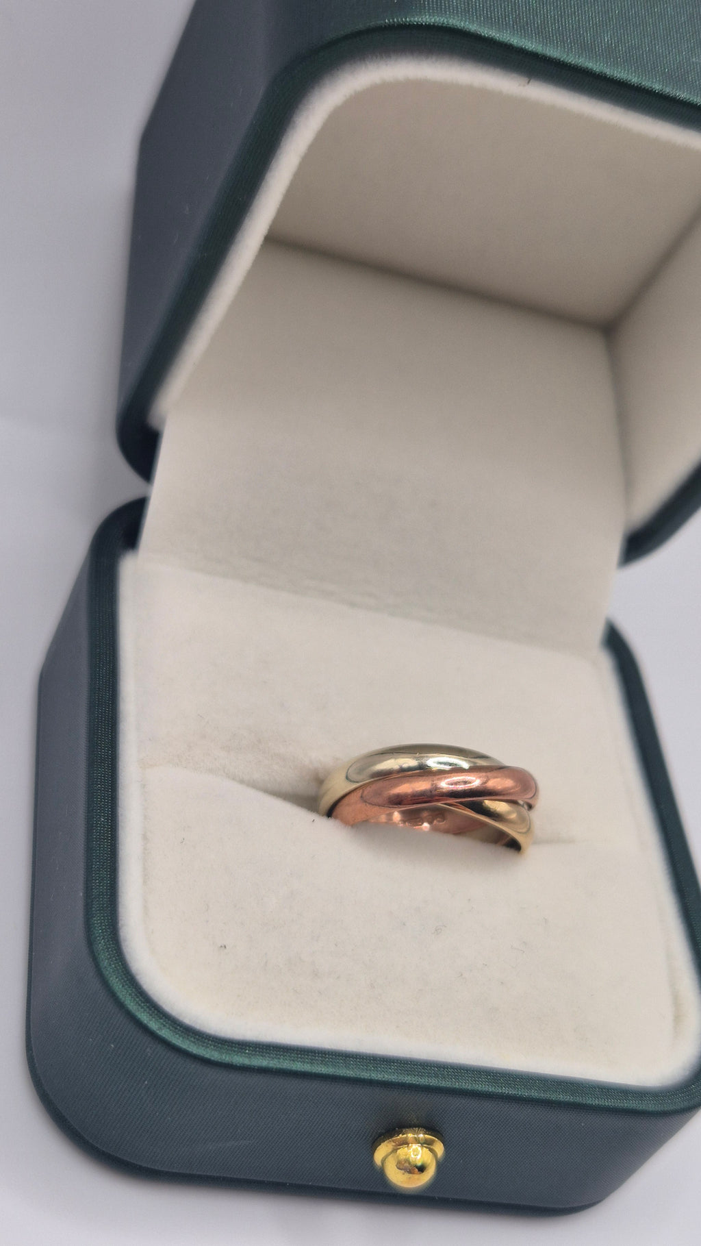 9ct tri gold Russian band ring