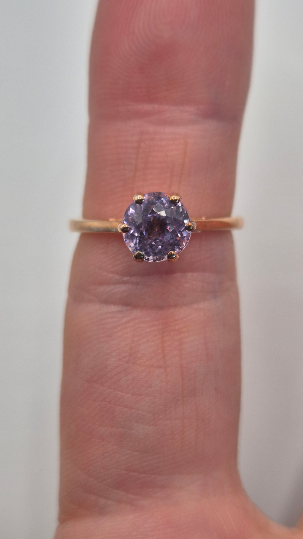 9ct rose gold amethyst ring