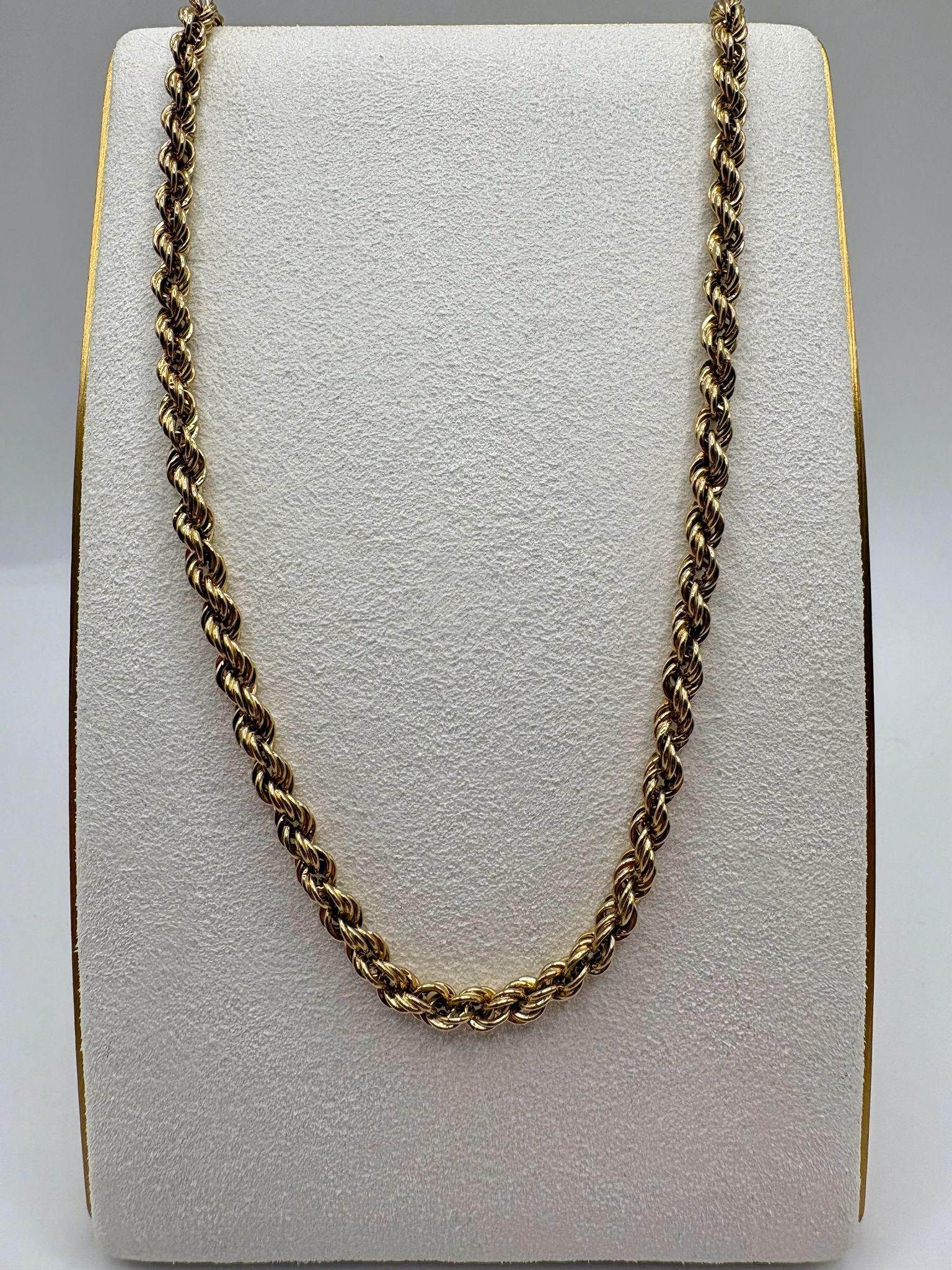 9ct gold 19inch rope chain